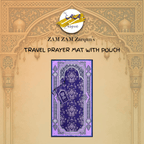 Gold Mint Travel Janamaz prayer mat by Zamzam Zarqun LLC, compact pocket-sized Islamic prayer mat for travel and convenience.