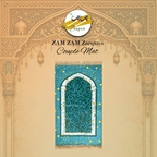 Foaming prayer mat by Zamzam Zarqun LLC featuring intricate patterns, designed for comfortable Islamic prayer sessions.