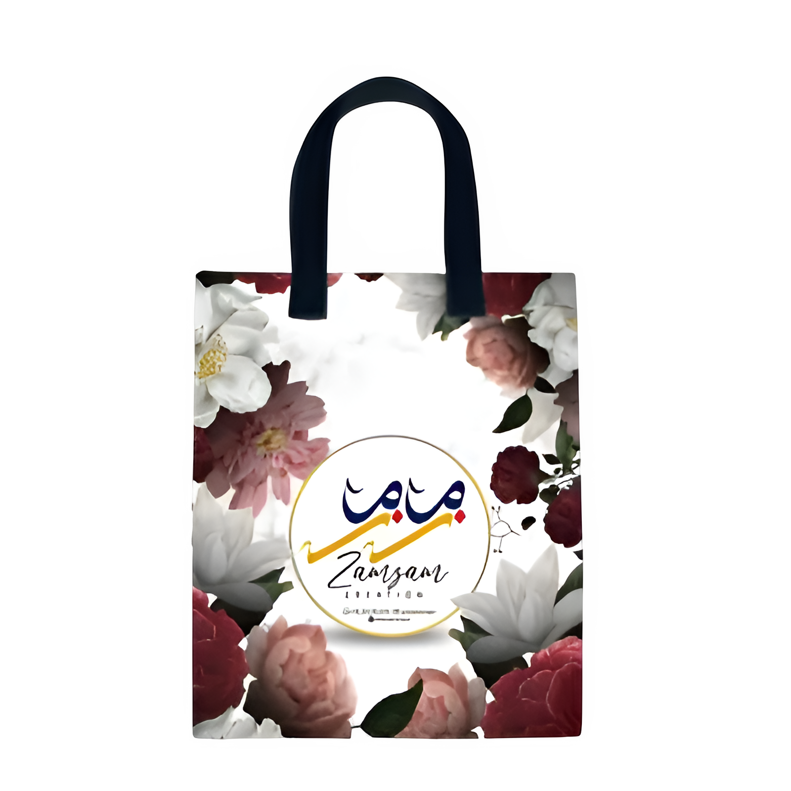 Floral Beauty Tote Bag by Zamzam Zarqun LLC featuring vibrant floral patterns and sturdy handles for everyday use.