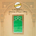 Foaming prayer mat by Zamzam Zarqun LLC, soft foam janamaz with intricate patterns suitable for Islamic prayer rituals.