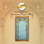 Foaming prayer mat from Zamzam Zarqun LLC, with intricate patterns suitable for Islamic prayer and daily use.