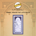 Travel prayer mat with rose pattern from Zamzam Zarqun LLC, compact and portable for on-the-go prayer needs.