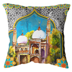 Elegant cushion cover in Graceful Heaven style by Zamzam Zarqun LLC, featuring intricate pattern and soft fabric.