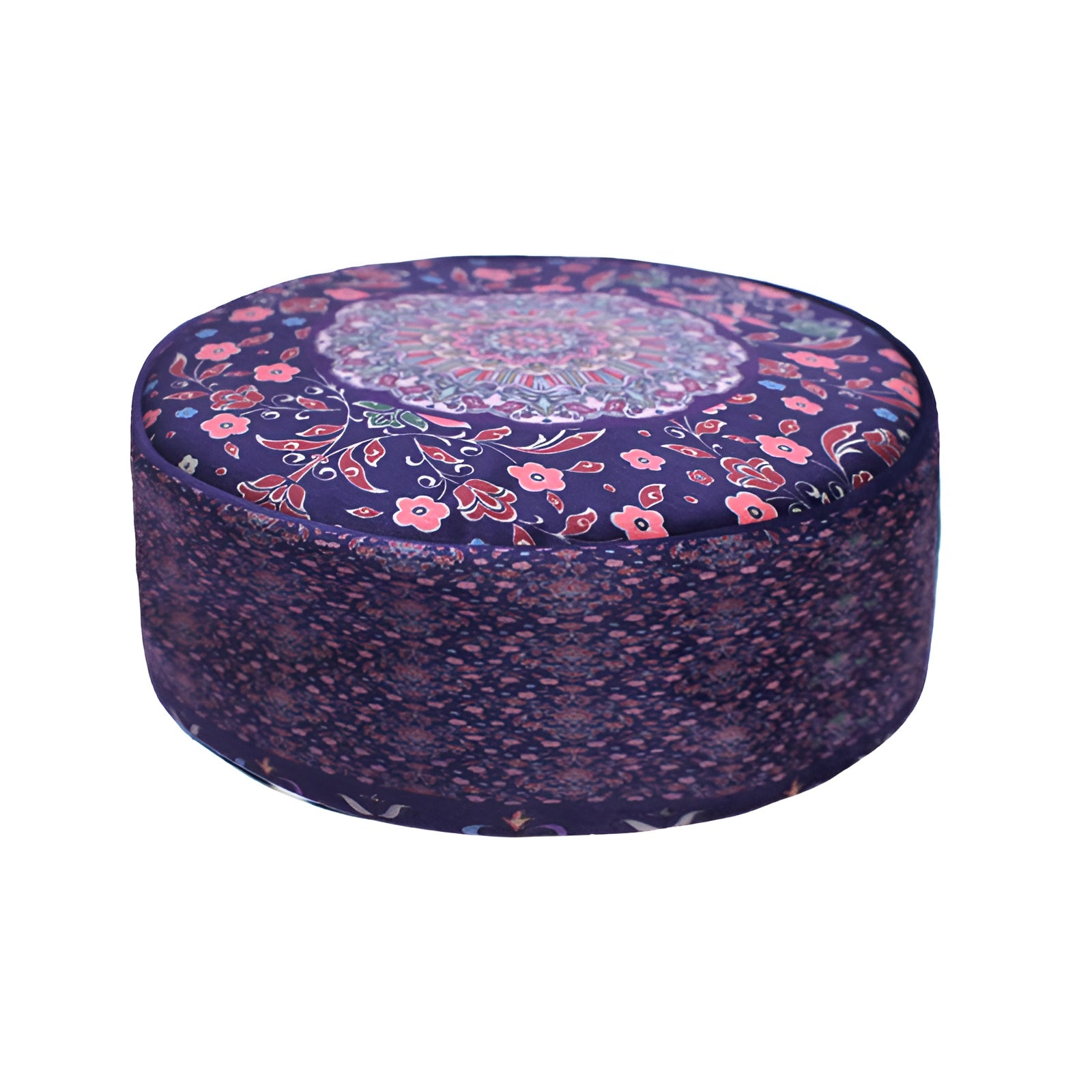 White semi-crat prayer cap (topi) by Zamzam Zarqun LLC with intricate embroidery, traditional Islamic prayer headwear.