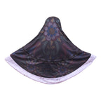 Colorful kids' scarf featuring blooming floral design, made by Zamzam Zarqun LLC, styled for young children.
