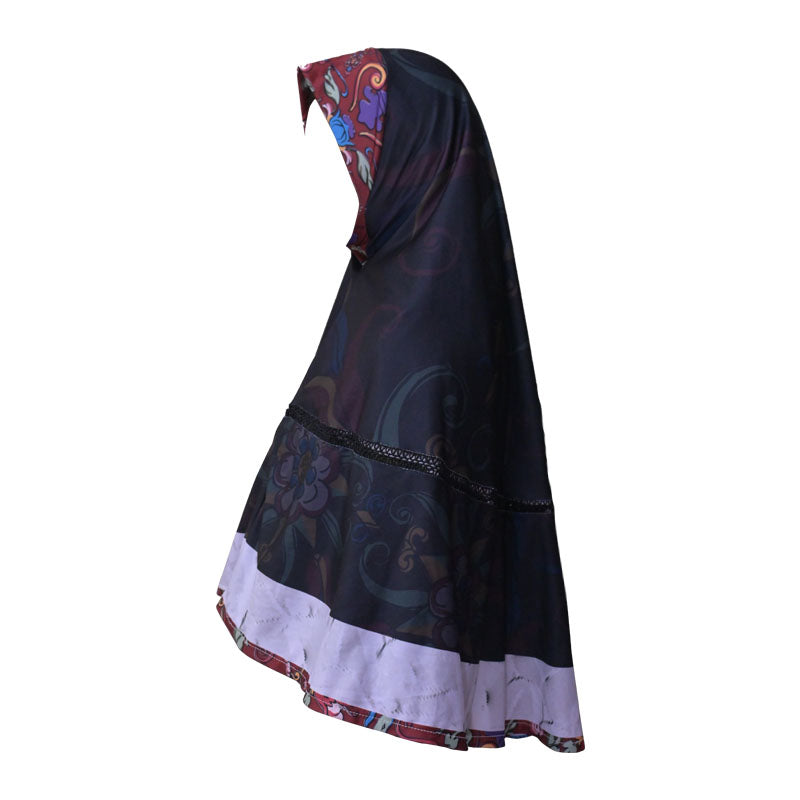 Colorful kids' scarf with floral pattern from Zamzam Zarqun LLC, featuring the Blooming Beauty style.