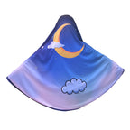 Kids' scarf featuring serene moonlight pattern from Zamzam Zarqun LLC, showcasing soft fabric and stylish design.