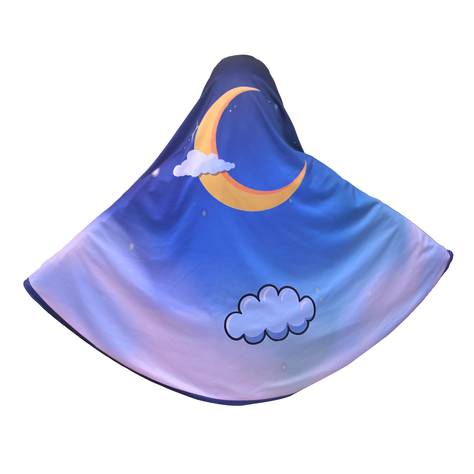 Kids' scarf featuring serene moonlight pattern from Zamzam Zarqun LLC, showcasing soft fabric and stylish design.