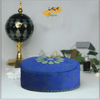 Zamzam Zarqun LLC Faisal Mosque prayer cap, traditional topi, made of lightweight fabric, displayed on a plain background.