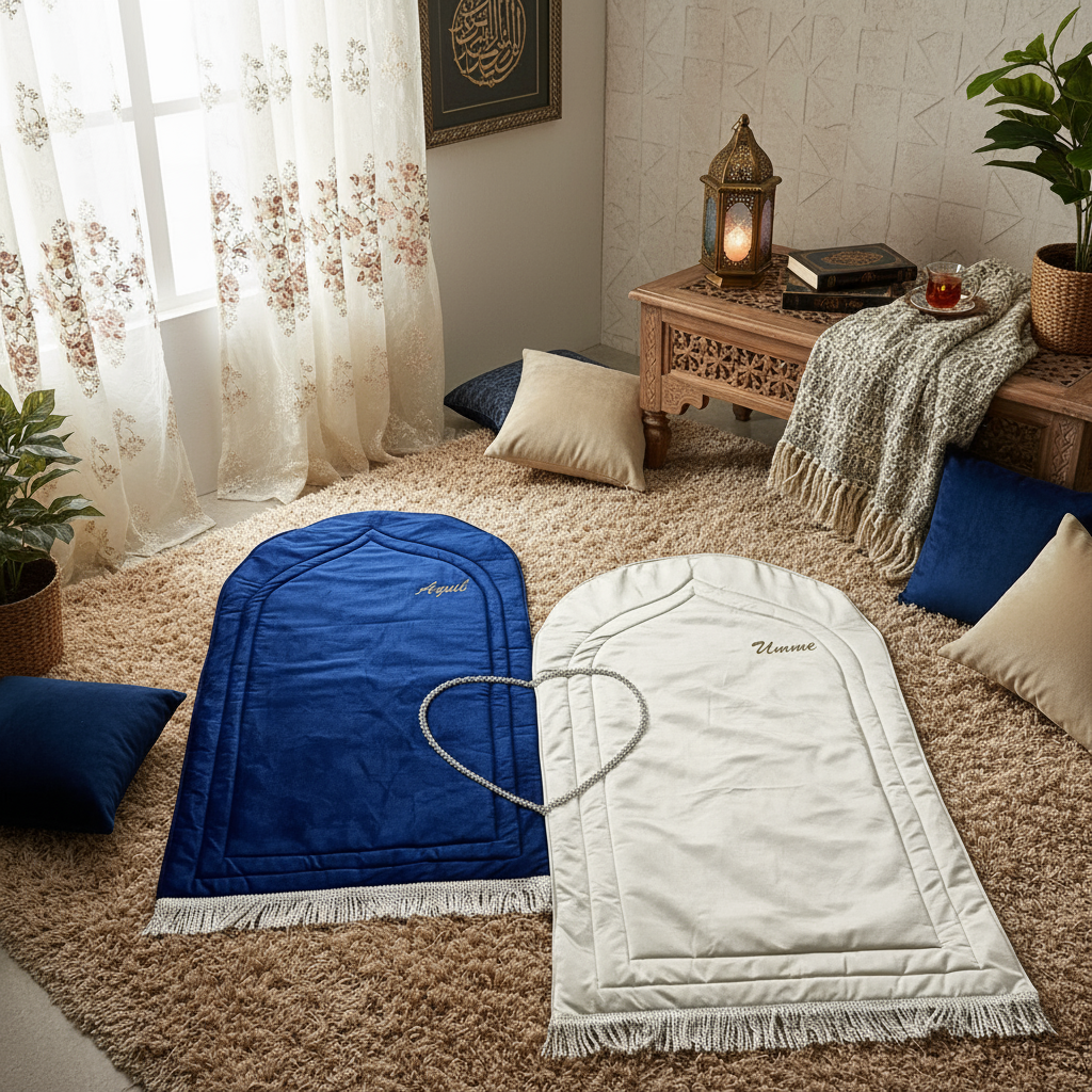 New Couple Prayer Mats - Premium Soft Foaming Janamaz