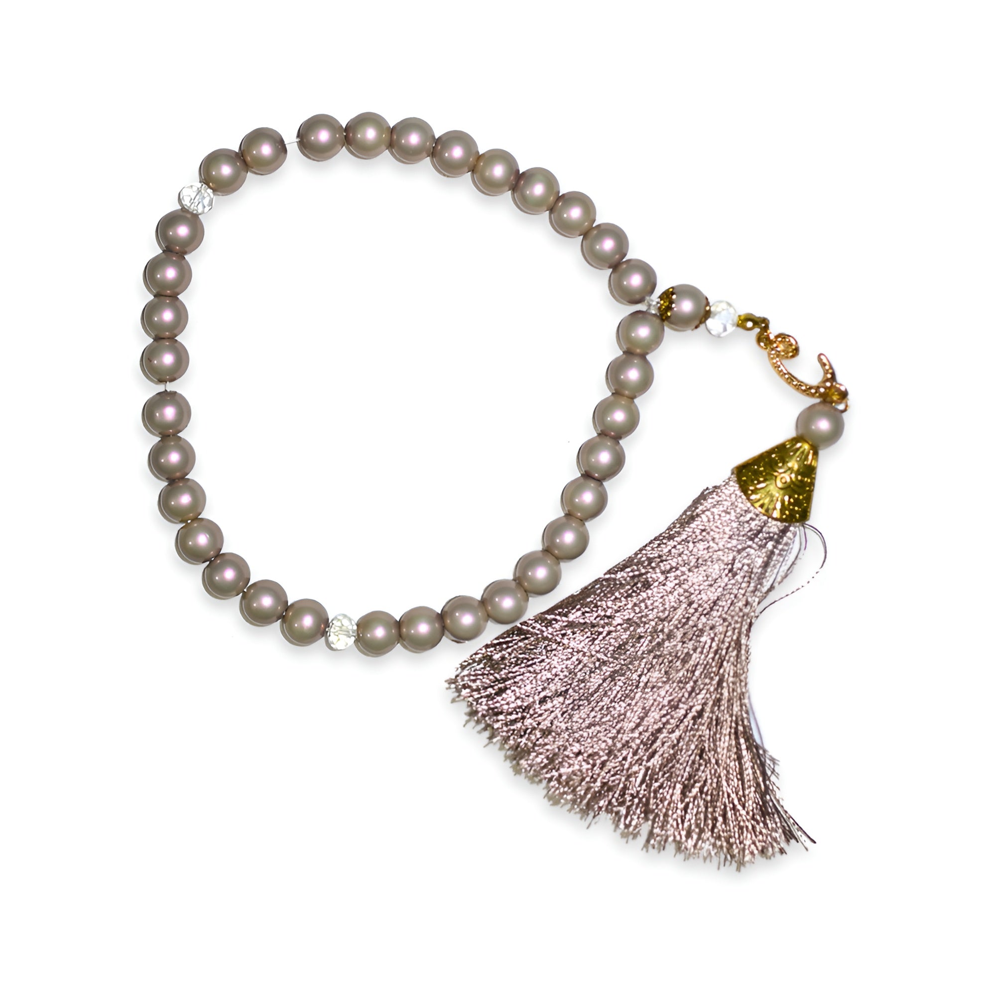 Colorful glittering galaxy prayer beads from Zamzam Zarqun LLC with intricate design, perfect for spiritual reflection and prayer.