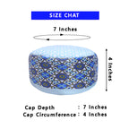 Sacred Kaaba prayer cap from Zamzam Zarqun LLC, a traditional Islamic prayer topi with intricate design, suitable for prayer.