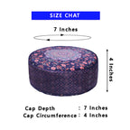 Zamzam Zarqun LLC semi-crat prayer cap topi, traditional Islamic prayer cap with intricate embroidery, worn during Islamic prayers.