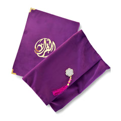 PURPLE TURKISH VELVET QURAN SET (WITH COVER)