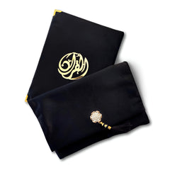 GLITTERING GALAXY VELVET QURAN SET (WITH COVER)