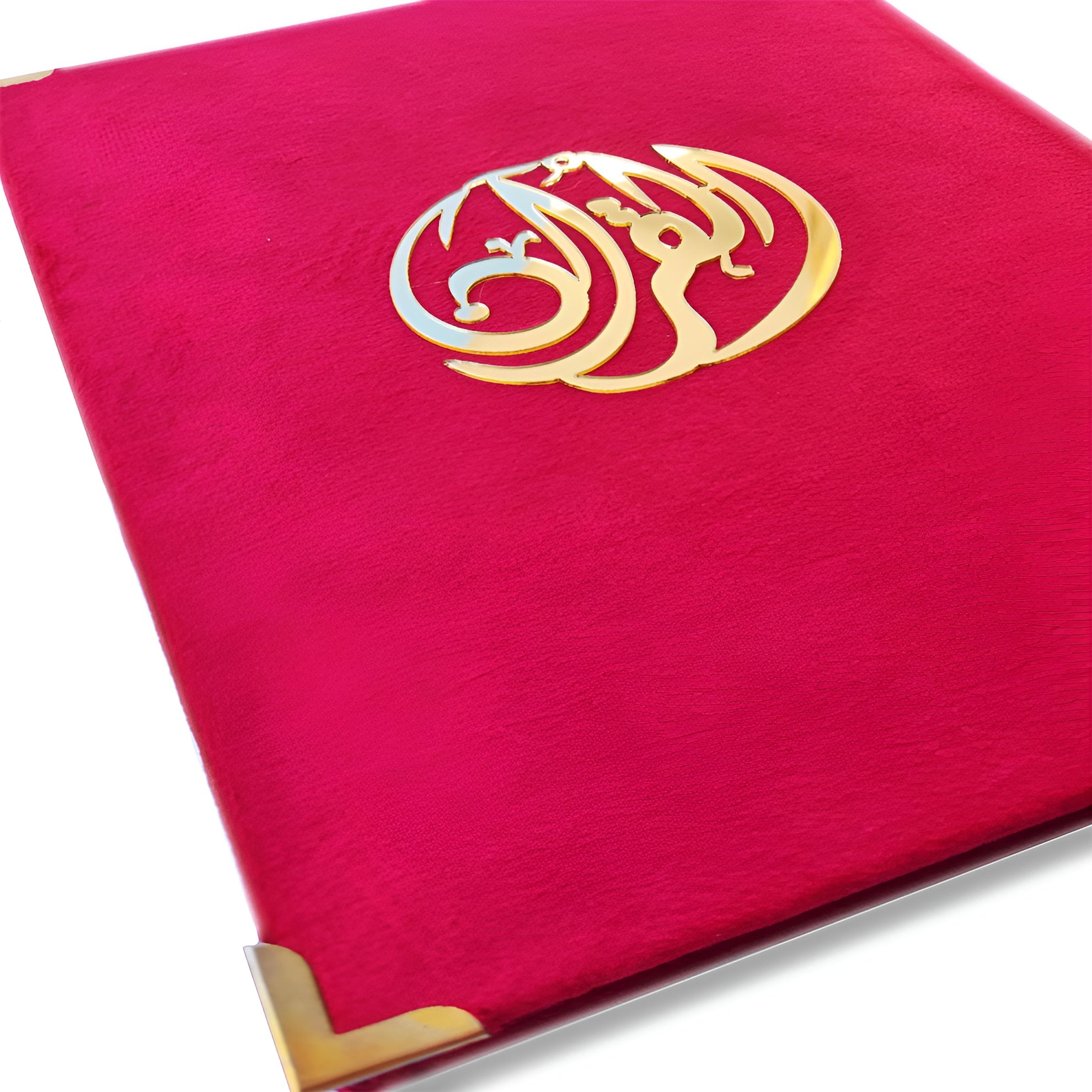 GLITTERING ROSES VELVET QURAN SET (WITH COVER)