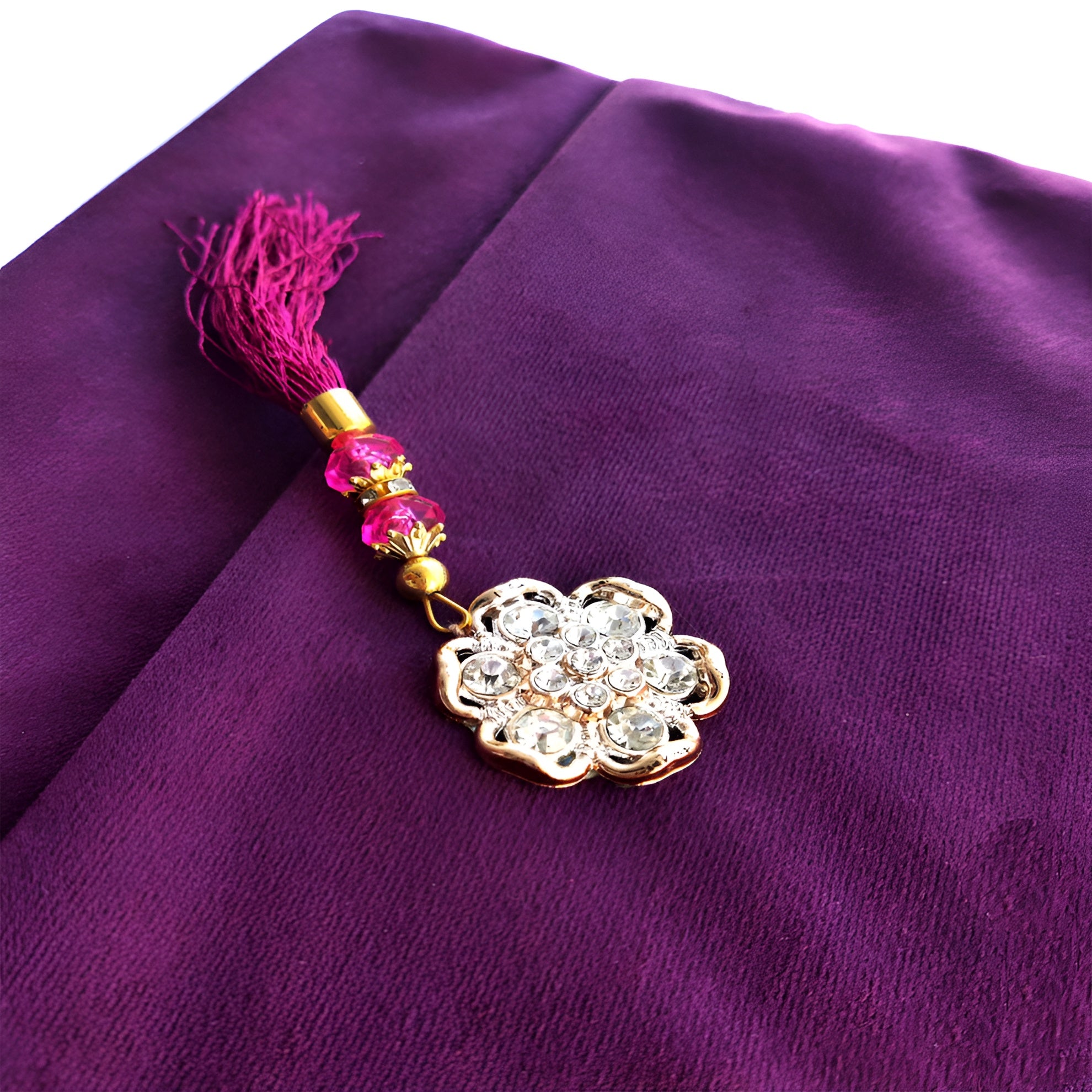 PURPLE TURKISH VELVET QURAN SET (WITH COVER)