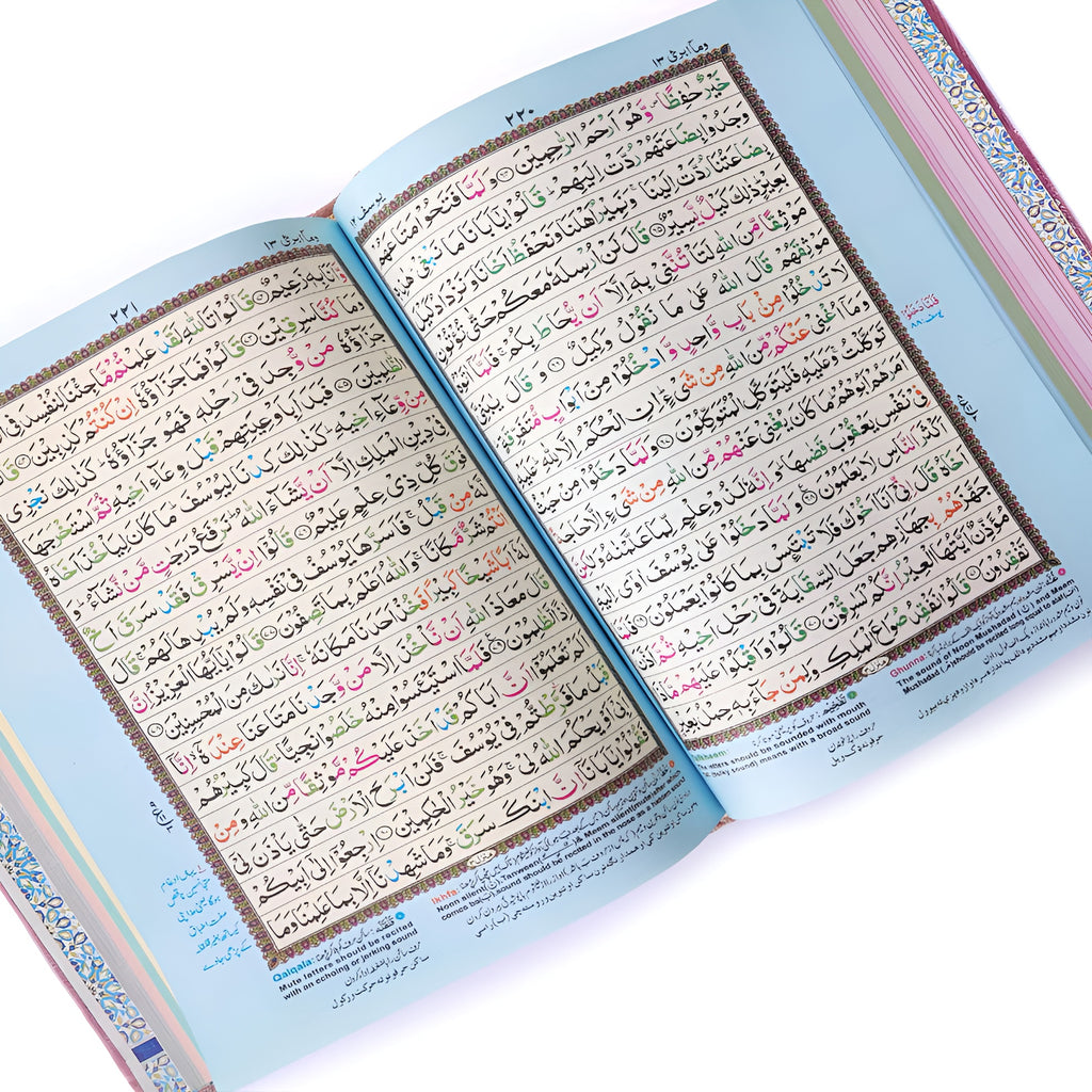 Elegant velvet Quran set with box stand and decorative cover, featuring intricate design, from GALACTIC GLOW by Zamzam Zarqun LLC.