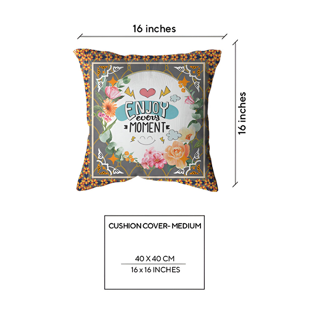 Decorative cushion cover with intricate Pakistan-inspired design from Zamzam Zarqun LLC, perfect for stylish home décor.
