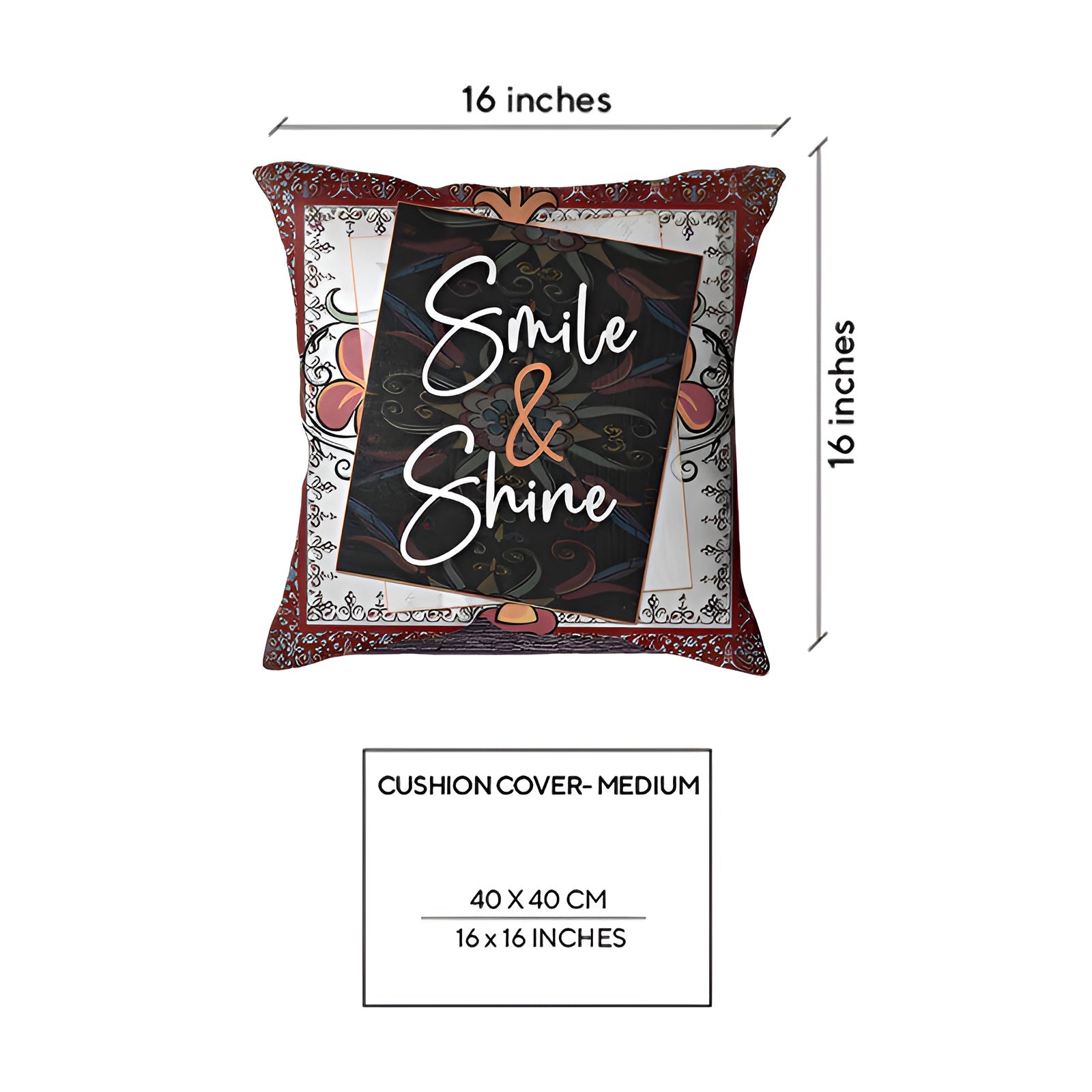 Decorative cushion cover featuring floral design from Zamzam Zarqun LLC, perfect for home decor or accent pillows.