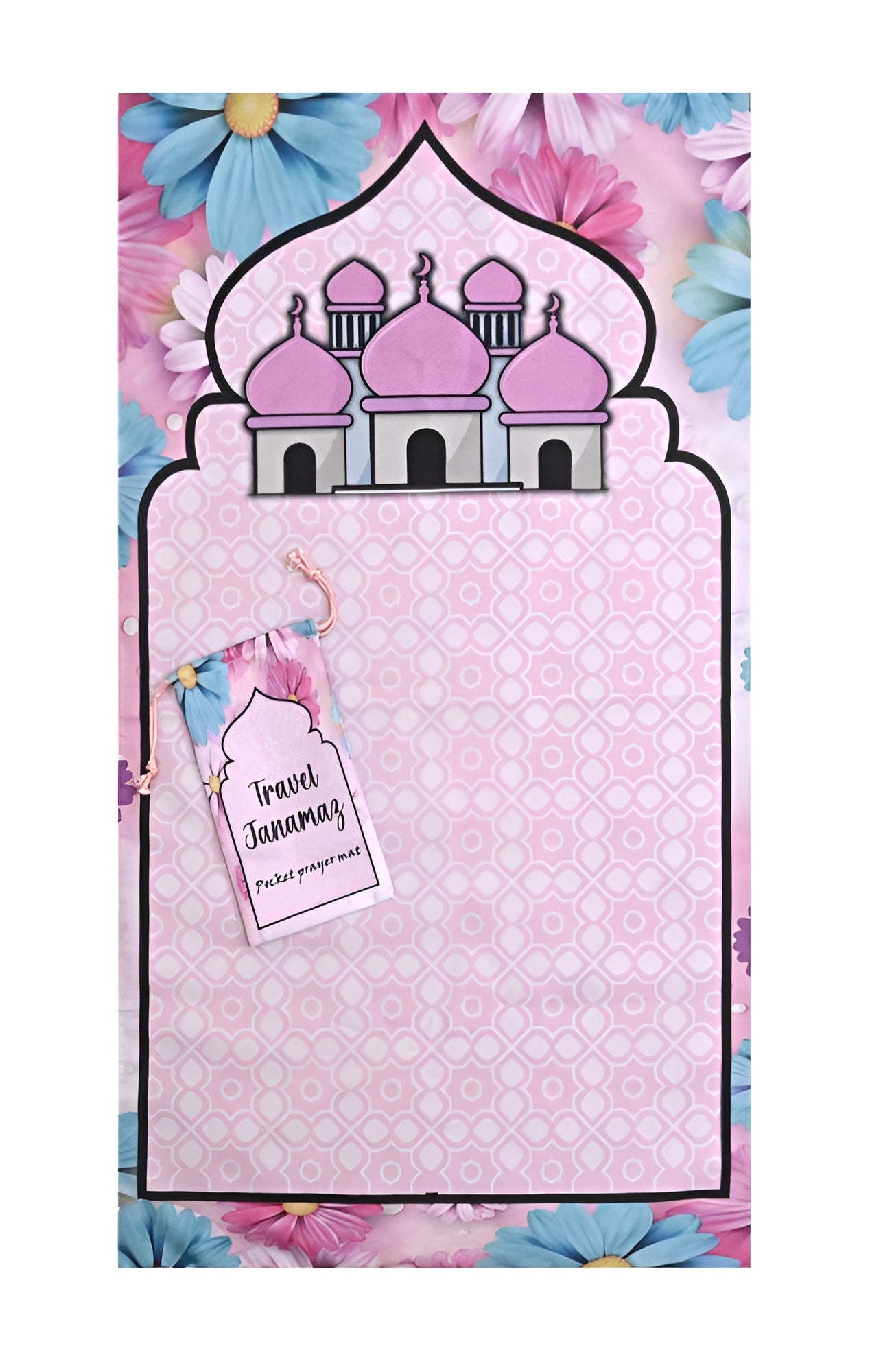 Travel janamaz - Mosque of Blooms Pocket Prayer Mat