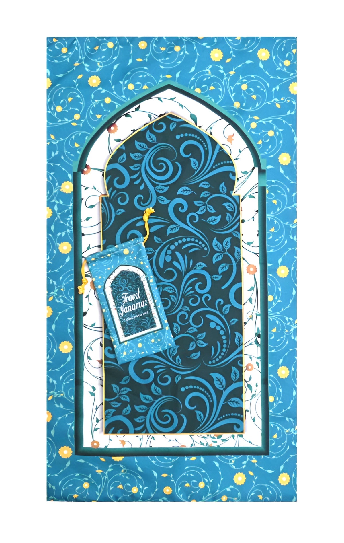 GREEN BLOOMS TRAVEL JANAMAZ PRAYER MAT