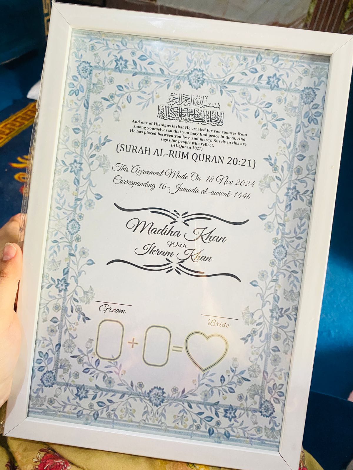 CUSTOMIZED NIKKAH FRAMES