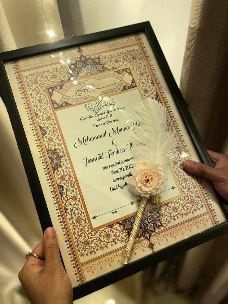 CUSTOMIZED NIKKAH FRAMES