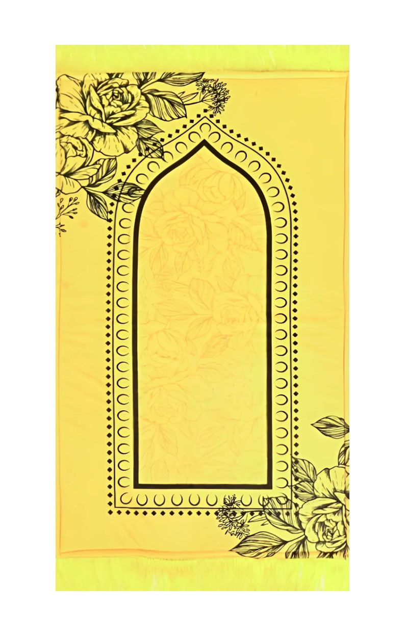 ENGRAVING DRAWN FLORAL JANAMAZ FOAMING PRAYER MAT