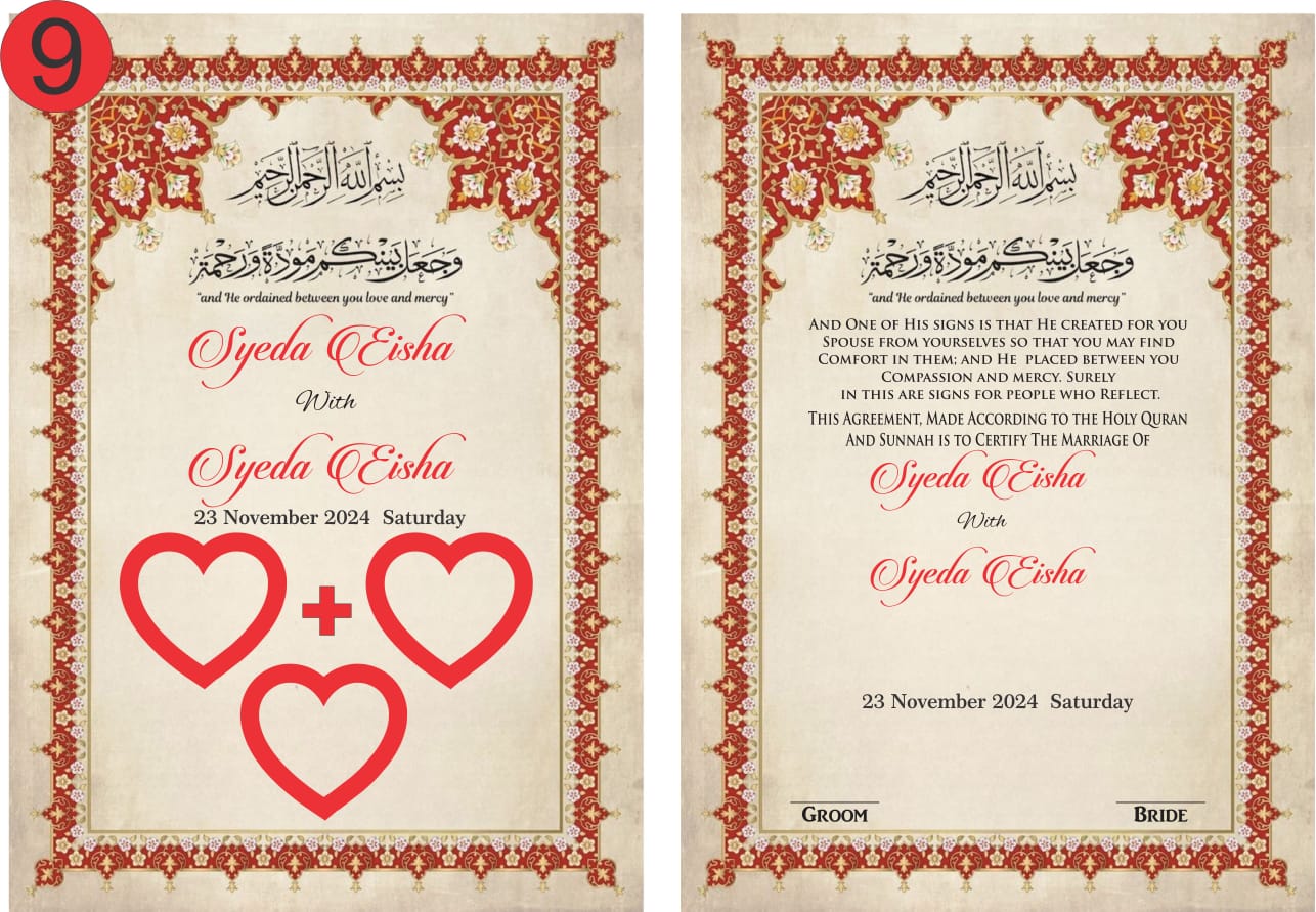NIKKAH BOOKLETS